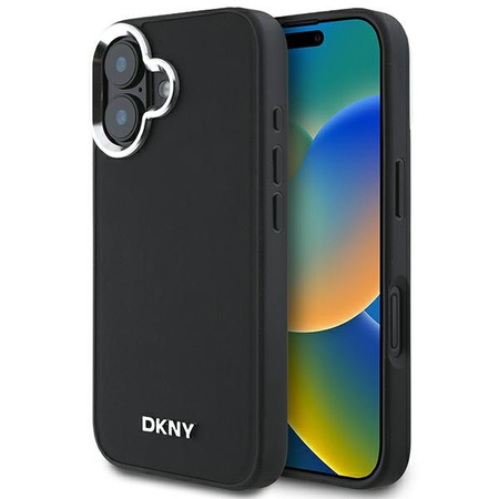 DKNY ETUI DO IPHONE 16 6.1 DO MAGSAFE HARDCASE PLAIN SILVER LOGO METAL