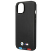 Etui BMW BMHCP14S22PTDK iPhone 14 6,1" czarny/black Leather Stamp Tricolor