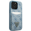 Guess GUHCP13LP4TPB iPhone 13 Pro / 13 6,1" niebieski/blue hardcase 4G Triangle Logo Cardslot
