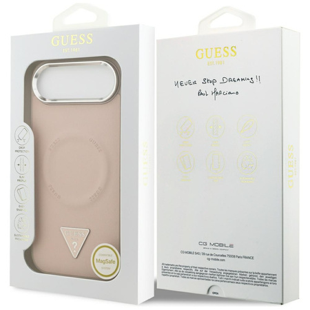 Etui Guess Triangle Logo MagSafe do      iPhone Air różowy