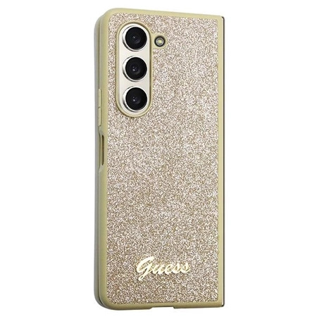 Etui Guess Glitter Script na Samsung Galaxy Z Fold 5 - złote