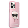 Etui Karl Lagerfeld KLHCP13XKHTUGLP na iPhone 13 Pro Max - różowe Glitter Karl's Head