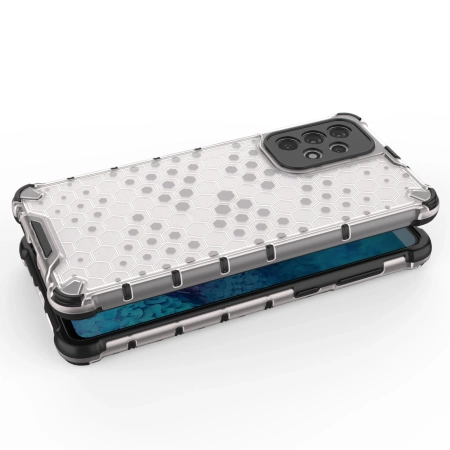 HURTEL POKROWIEC OCHRONNY DO SAMSUNG GALAXY A73 HONEYCOMB Z ŻELOWĄ RAMKĄ