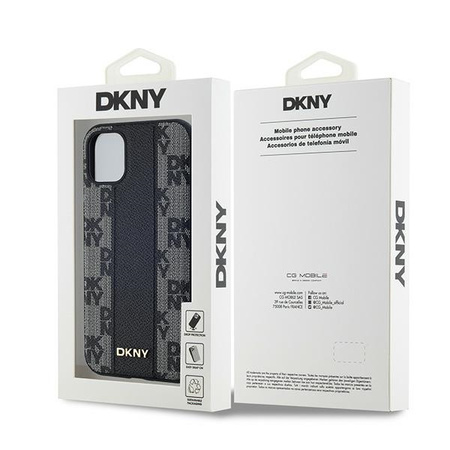DKNY ETUI HARDCASE DO IPHONE 11 Xr6.1 DO MAGSAFE SKÓRZANE WZÓR CHECKERED