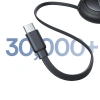 Kabel zwijany Baseus Free2Pull Mini 100W 3w1 USB-C - 2xUSB-C 1.2m - czarny