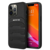 Etui AMG AMHCP13LGSEBK na iPhone 13 Pro / 13 - czarne Leather Debossed Lines