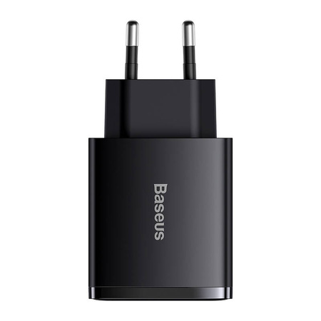 BASEUS ŁADOWARKA SIECIOWA QUICK CHARGER 2XUSB USB-C PD 30W 3A DO TELEFONÓW