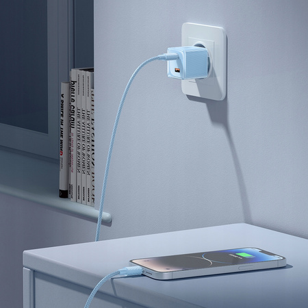 MCDODO FAST PHONE CHARGER POWER ADAPTER 2X USB USB-C 33W GAN BLUE