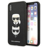 Karl Lagerfeld KLHCI65SAKICKCBK iPhone XS Max czarny/black hardcase Saffiano Karl&Choupette Head