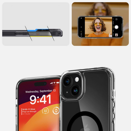 SPIGEN ULTRA HYBRID MAG MAGSAFE IPHONE 15 PLUS BLACK