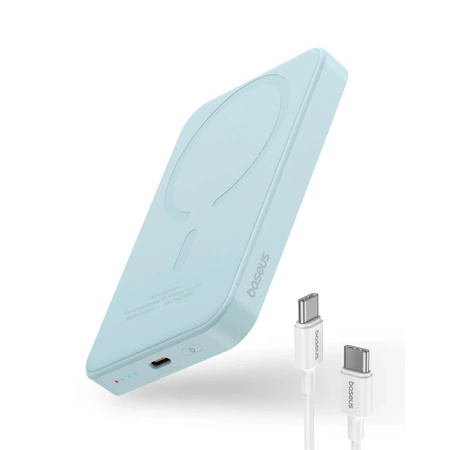 Mini powerbank Baseus 5000mAh 20W + kabel USB-C (20V/3A) - niebieski