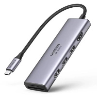 UGREEN HUB USB TYP C 6W1 DO TELEFONÓW 3x USB 3.2 HDMI 4K 60Hz CZYTNIK SD TF