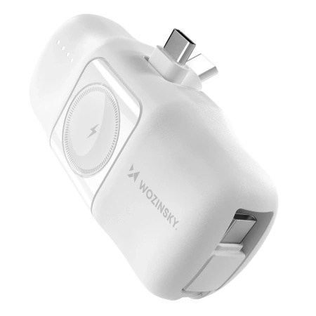 WOZINSKY MINI POWERBANK DO APPLE WATCH 5000MAH Z KABLEM USB-C ŁADOWANIE 15W