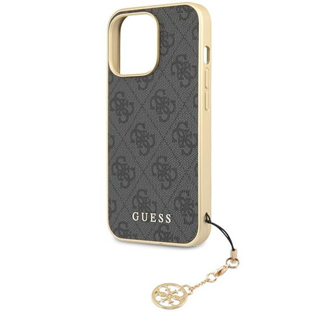 Etui Guess 4G Charms Collection GUHCP14XGF4GGR na iPhone 14 Pro Max - szare