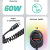USAMS ŁADOWARKA 60W DO IPHONE 12 13 14 1XUSB 1XUSB-C Z KABLEM USB-C 30W PD