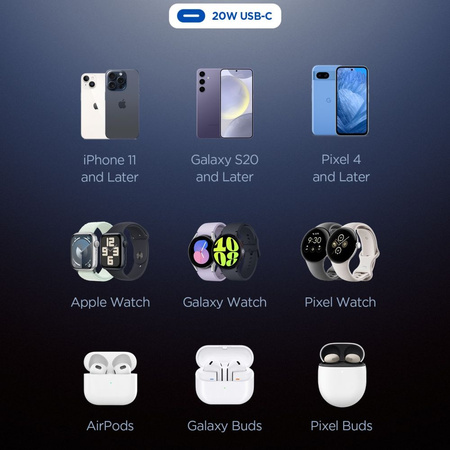 SPIGEN ESSENTIAL ŁADOWARKA DO LIGHTNING IPHONE 20W BIAŁA SZYBKIE ŁADOWANIE