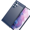 Carbon Case etui Samsung Galaxy S23 Ultra elastyczny silikonowy karbonowy pokrowiec niebieskie
