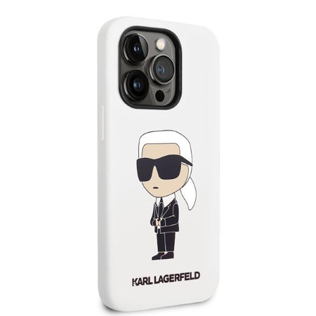 Karl Lagerfeld KLHCP14XSNIKBCH iPhone 14 Pro Max 6,7" hardcase biały/white Silicone Ikonik