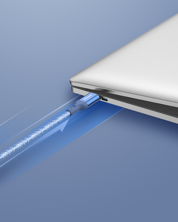 INNOSTYLE POWERFLEX KABEL USB-C SZYBKIE ŁADOWANIE DO IPHONE SAMSUNG 3A 60W KEVLAR 2M CZARNY