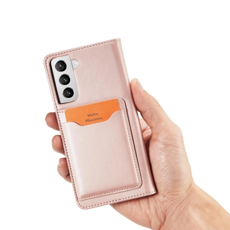 HURTEL ETUI MAGNET CARD POKROWIEC DO SAMSUNG GALAXY S22 PLUS PORTFEL RÓŻOWY