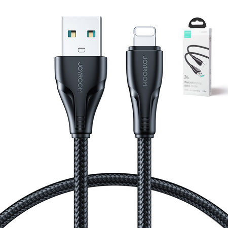 Joyroom kabel USB - Lightning 2.4A Surpass Series 1,2 m czarny (S-UL012A11)