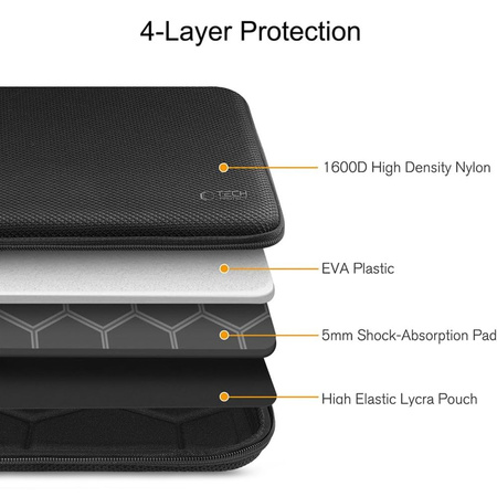 TECH-PROTECT HARDPOUCH LAPTOP 13-14 BLACK/BLACK