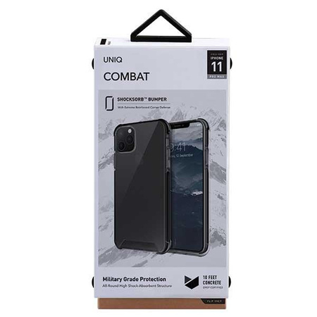 Etui Uniq Combat na iPhone 11 Pro Max - czarne