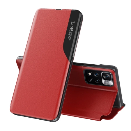 HURTEL ECO LEATHER VIEW CASE ETUI DO XIAOMI 11 PRO+ 5G Z KLAPKĄ I PODSTAWKĄ