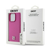 DKNY POKROWIEC DO IPHONE 15 PRO 6.1 SKÓRZANE MONOGRAM LOGO METALOWE DO