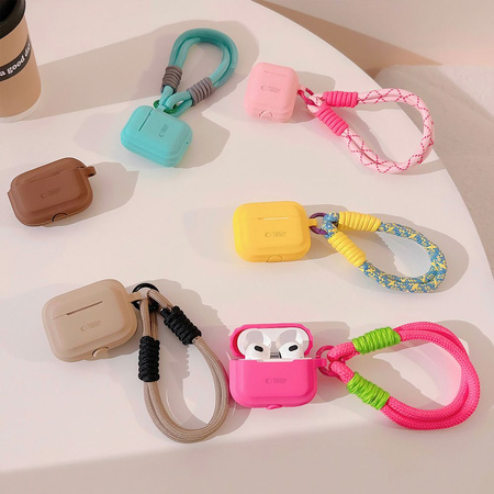 TECH-PROTECT SILICONE ROPE APPLE AIRPODS PRO 1 / 2 CAFFE LATTE