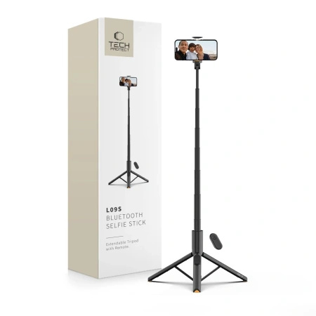 TECH-PROTECT SELFIE STICK Z TRIPODEM DO TELEFONÓW I KAMER 3W1 Z PILOTEM