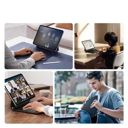 Etui Dux Ducis Keyboard (MK Series) z klawiaturą Bluetooth na iPad Pro 11 2024 - czarna