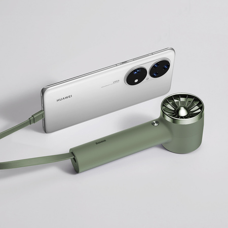 Baseus mini wentylator wiatrak powerbank z wbudowanym kablem USB Typ C 4000mAh zielony (ACFX010106)