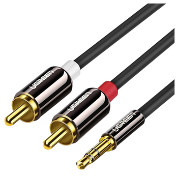 UGREEN KABEL PRZEWÓD 35MM JACK DO 2RCA CINCH DO TELEWIZOR KINO DOMOWE 2M