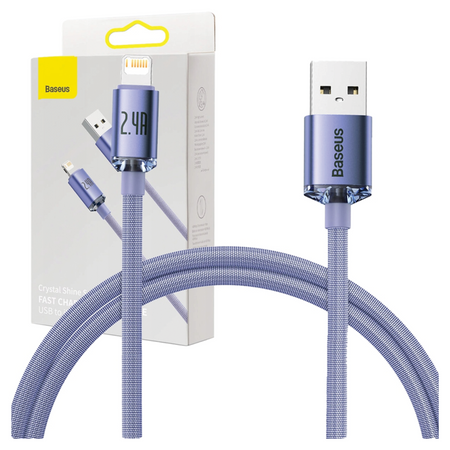 BASEUS KABEL USB DO LIGHTNING 2.4A DO TELEFONÓW APPLE 2M SZYBKA ŁADOWARKA