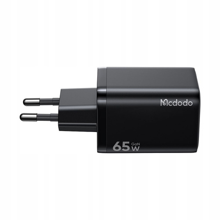 MCDODO SZYBKA ŁADOWARKA SIECIOWA ZASILACZ KOSTKA DO ŁADOWARKI USB-C 65W GAN