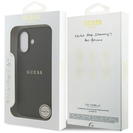 GUESS ETUI GRAINED RING MAGSAFE DO IPHONE 17 Z RINGIEM I MAGNETYCZNYM