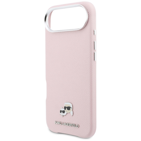 Etui Karl Lagerfeld Karl & Choupette     Head Pins Saffiano MagSafe do iPhone Air różowy