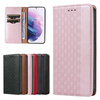 Magnet Strap Case etui do Samsung Galaxy S22+ (S22 Plus) pokrowiec portfel + mini smycz zawieszka różowy