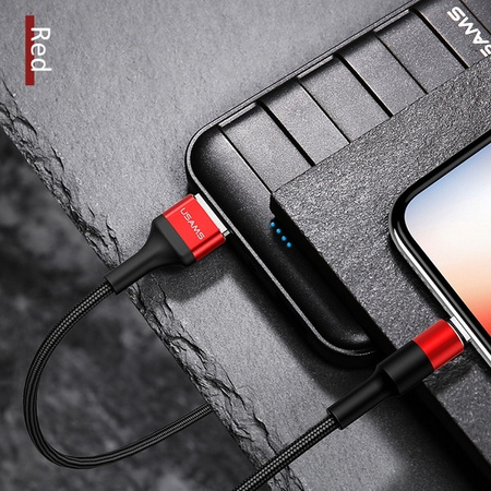 USAMS KABEL PLECIONY DO LIGHTNING 2A DO TELEFONÓW IPHONE 1,2M SZYBKA