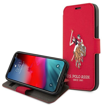 US Polo USFLBKP12SPUGFLRE iPhone 12 mini 5,4" czerwony/red book Polo Embroidery Collection