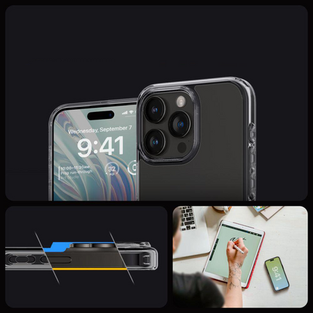 SPIGEN ULTRA HYBRID IPHONE 15 PRO MAX SPACE CRYSTAL