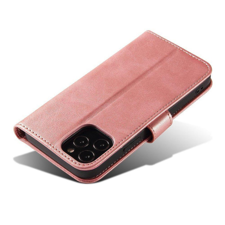 Magnet Case elegancki futerał etui pokrowiec z klapką i funkcją podstawki Xiaomi Redmi Note 11 Pro+ 5G (China) / 11 Pro 5G (China) / Mi11i HyperCharge / Poco X4 NFC 5G różowy