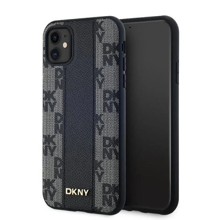 DKNY ETUI HARDCASE DO IPHONE 11 Xr6.1 DO MAGSAFE SKÓRZANE WZÓR CHECKERED