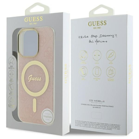 GUESS ETUI DO IPHONE 16 PRO DO MAGSAFE HARDCASE 4G IML OCHRONA NA TELEFON
