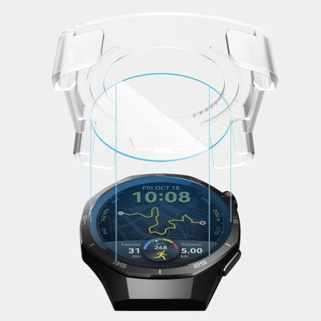 Szkło hartowane Tech-Protect Easy Set+ 2-pack na Huawei Watch GT 5 Pro 46 mm - przezroczyste