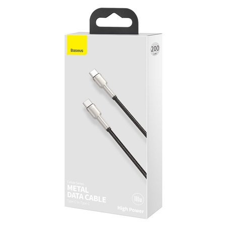 BASEUS KABEL USB-C DO USB-C 100W 2M DO ŁADOWANIA TELEFONÓW 2M 100W SZYBKO