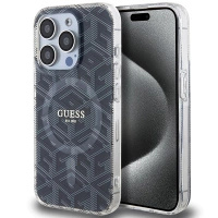 Etui Guess IML GCube MagSafe na iPhone 15 Pro - czarne