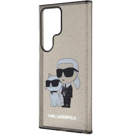 Etui Karl Lagerfeld Glitter Karl&Choupette na Samsung Galaxy S24 Ultra - czarne