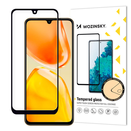 Wozinsky Full Glue szkło hartowane Infinix Hot 12i na cały ekran z ramką czarny (case friendly)